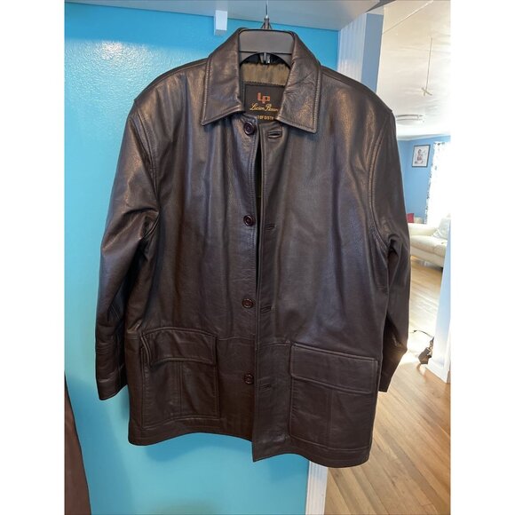 LUCIEN PICCARD WOMENS‎ BROWN BLACK LEATHER JACKET SIZE XlL - Picture 1 of 12